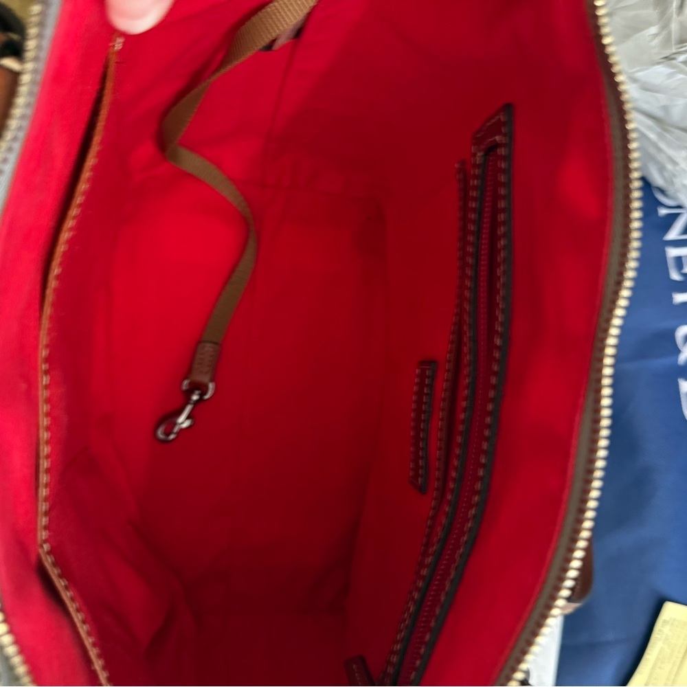 Dooney & Bourke Taupe Python-Embossed Tote - image 8